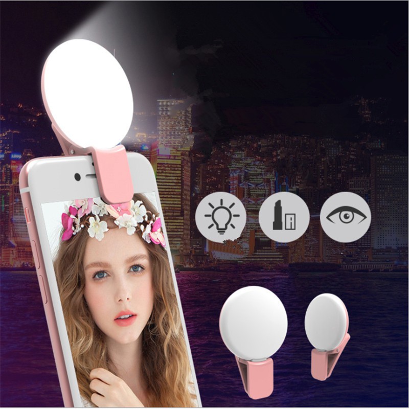 Lampu Selfie Mini Q Jepit Portable Mini LED Selfie Light Lamp For Smartphone / Ringlight Full Lampu