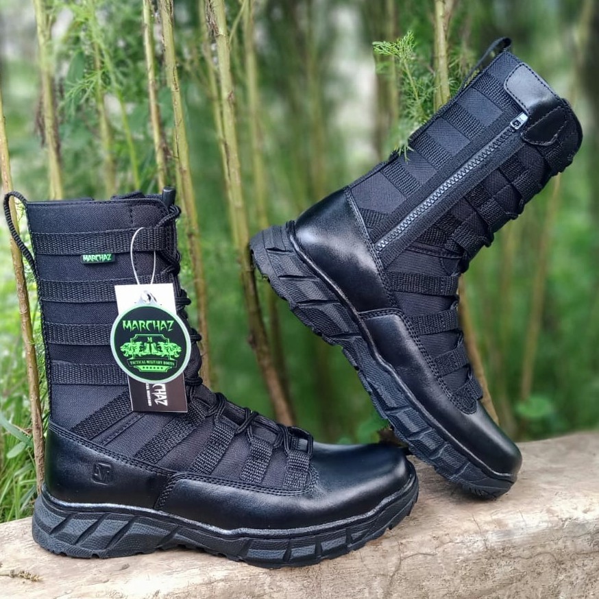 Sepatu Pdl Ninja Tali Putar Kulit Asli Sepatu PDL Tni Polri Security Satpam Sepatu Boots Pria Wanita