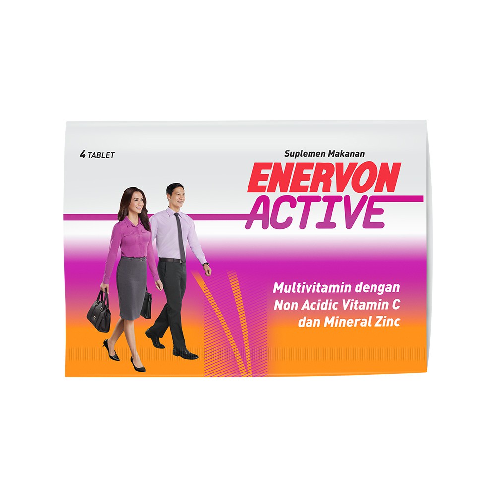 Enervon Active Vitamin C dan B Complex Isi 100 Tablet (25 Strips x 4 Tablet)