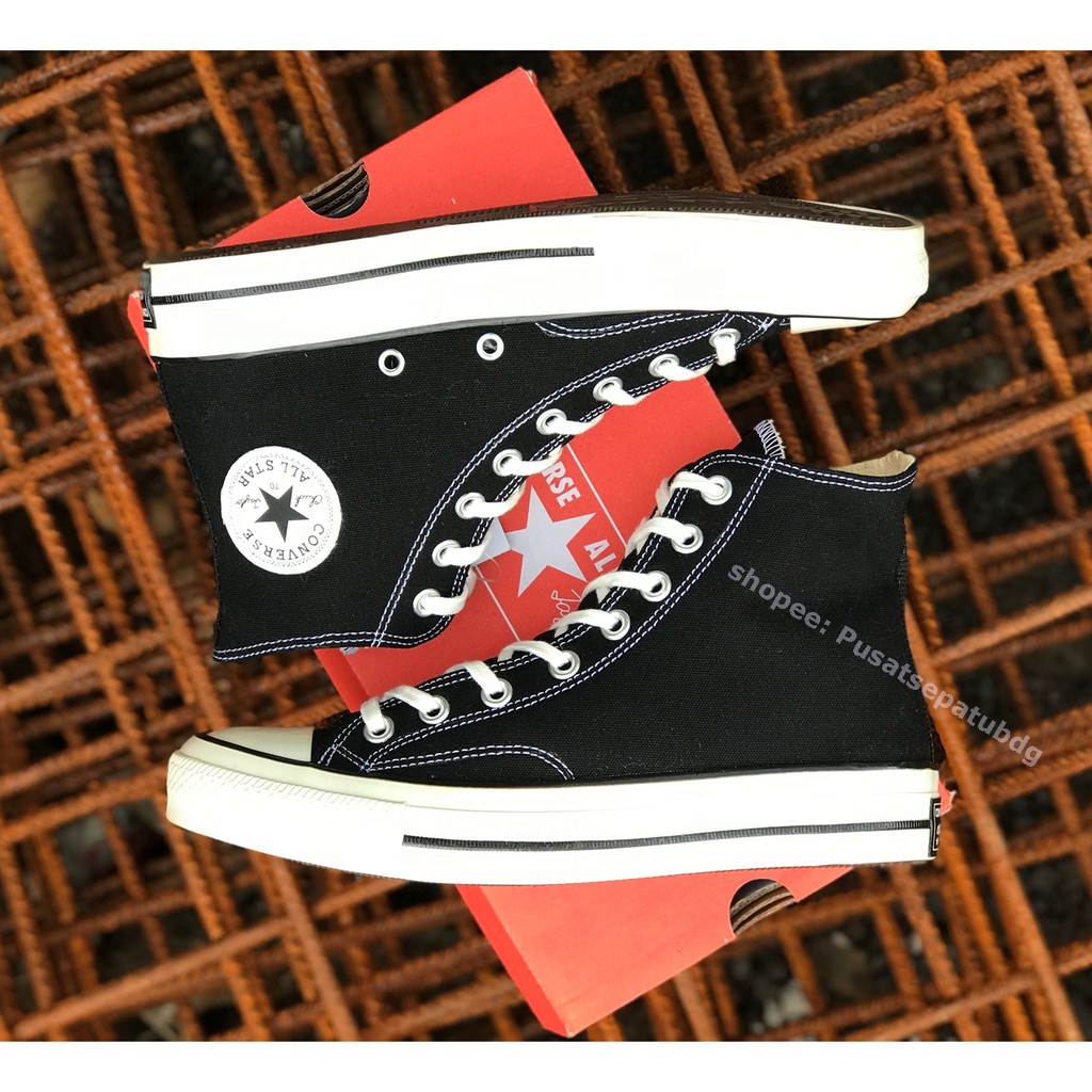 Sepatu Converse 70s High Hitam Putih Premium Sneakers