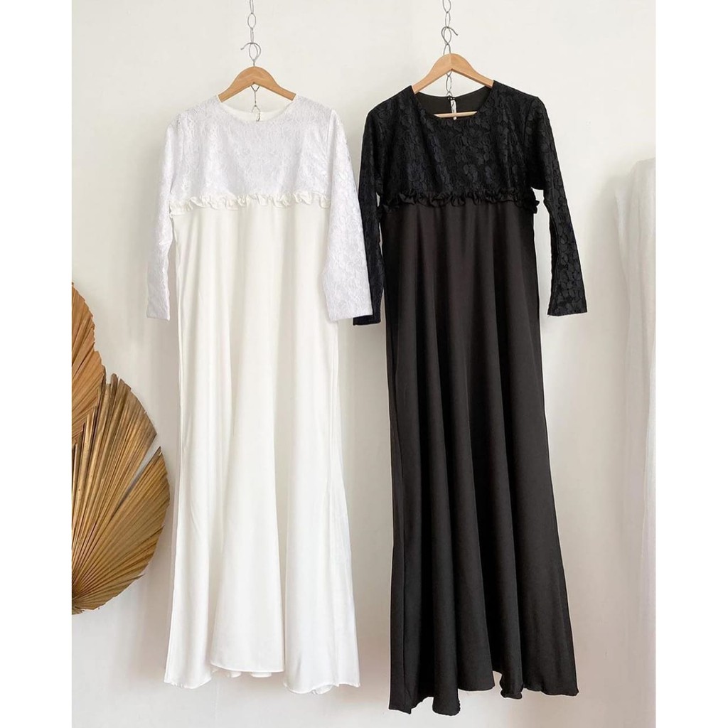 DITA CASUAL DRESS WANITA MUSLIMAH / DRESS BRUKAT / DRES KEKINIAN