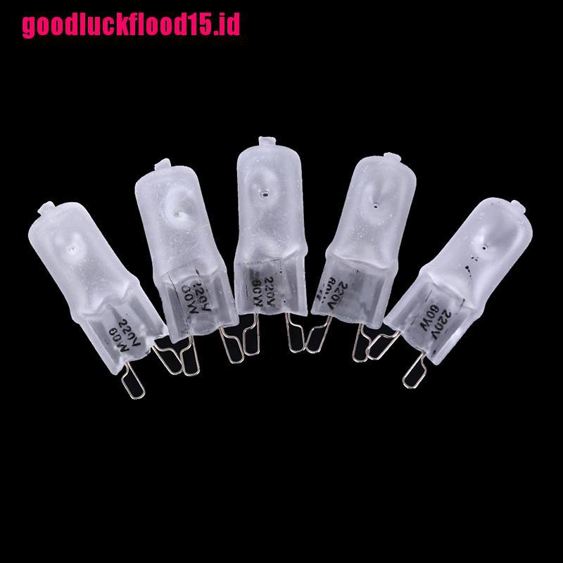 {LUCKID}5Pcs Frosted Halogen G9 Dimmable Bulb 220V Lamp 20/40/60W Halogen Light G9