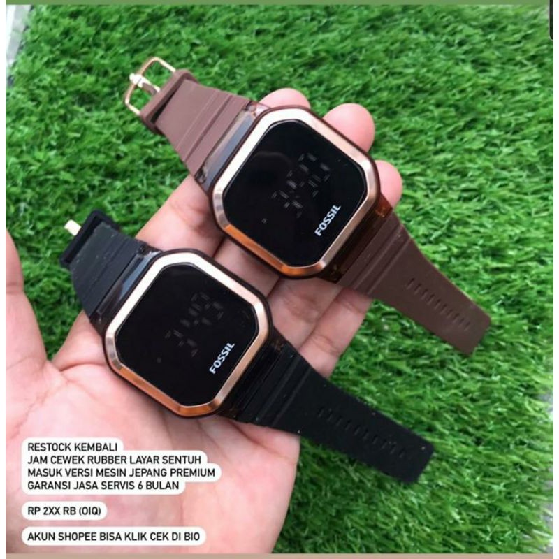 jam layar sentuh petak rubber ladies
