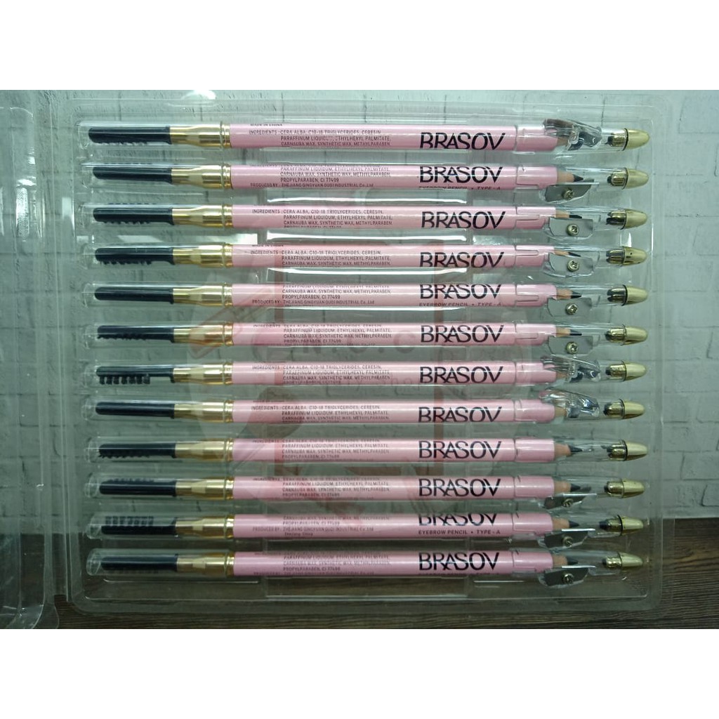 * NCC * Brasov Pensil Alis 2 in 1 Eyebrow dan Eyeliner 3 in 1 Plus Serutan