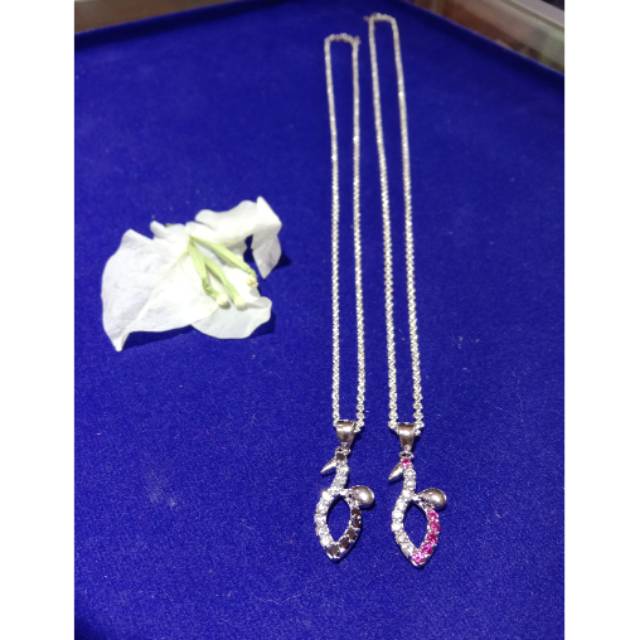 Kalung bahan perak murni dgn liontin perak 925