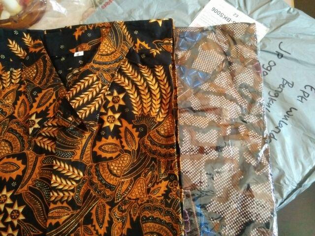 Bswart Batik Hrb026 Kenongo Hem Pendek Padi Pekalongan M L Xl Batik Pria Murah Modern Grosir