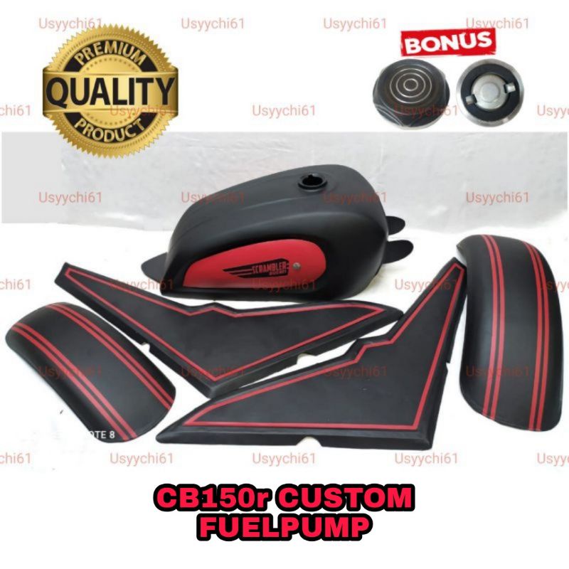 Paket Hemat Body Tangki Cat CB150R CB150 Ducati Scrambler Custom Fuelpump injeksi Doff