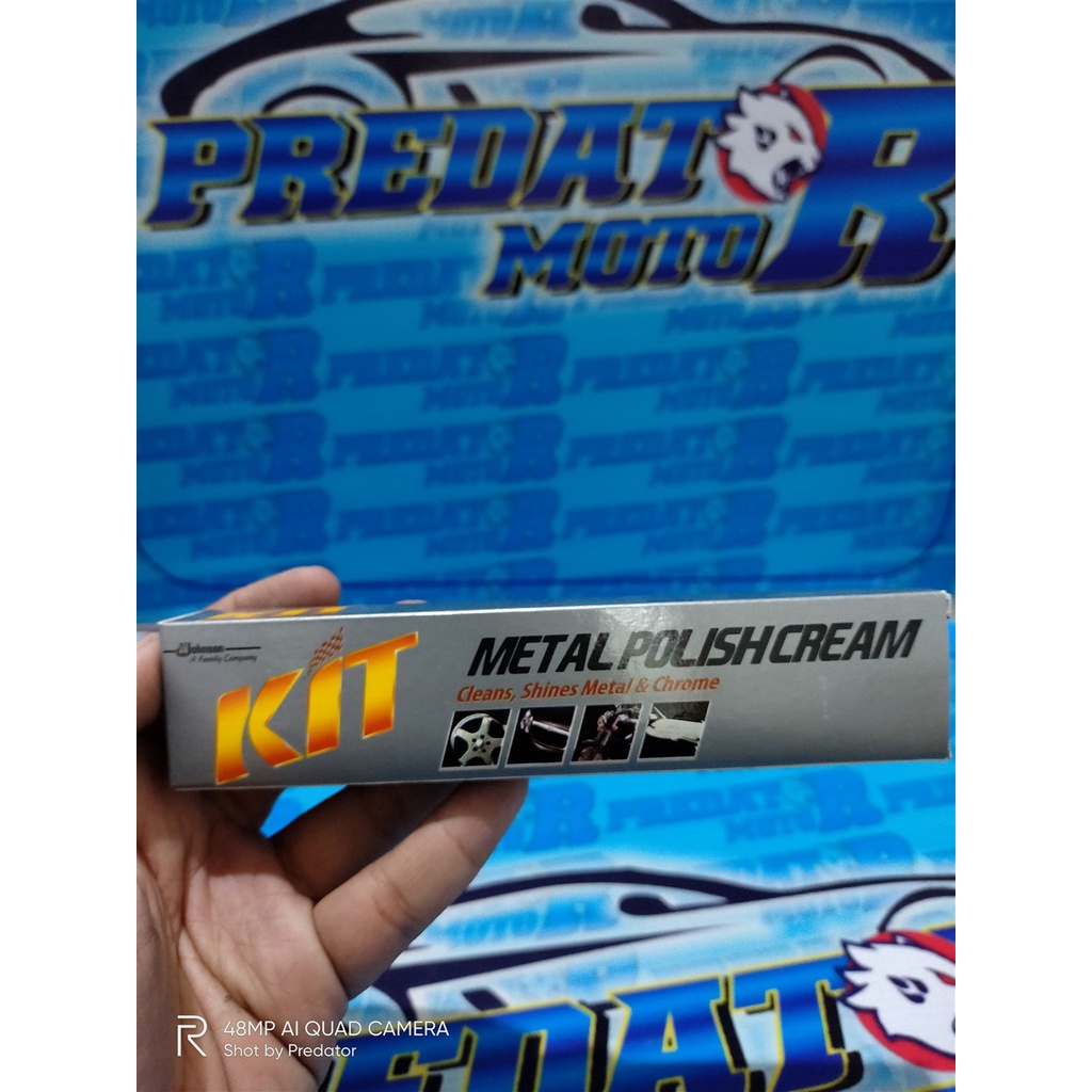 KIT METAL POLISH CREAM 50GR PEMBERSIH PENGKILAP LOGAM CHROME KUNINGAN