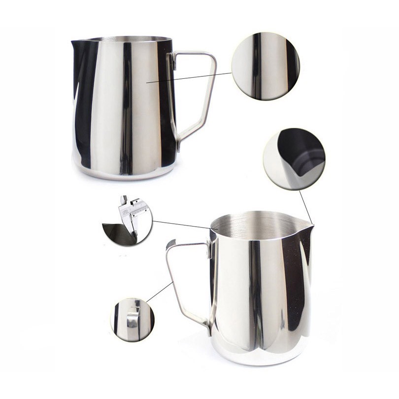 One Two Cups Gelas Pitcher Kopi Espresso Latte Art Stainless Steel 350ml - J068