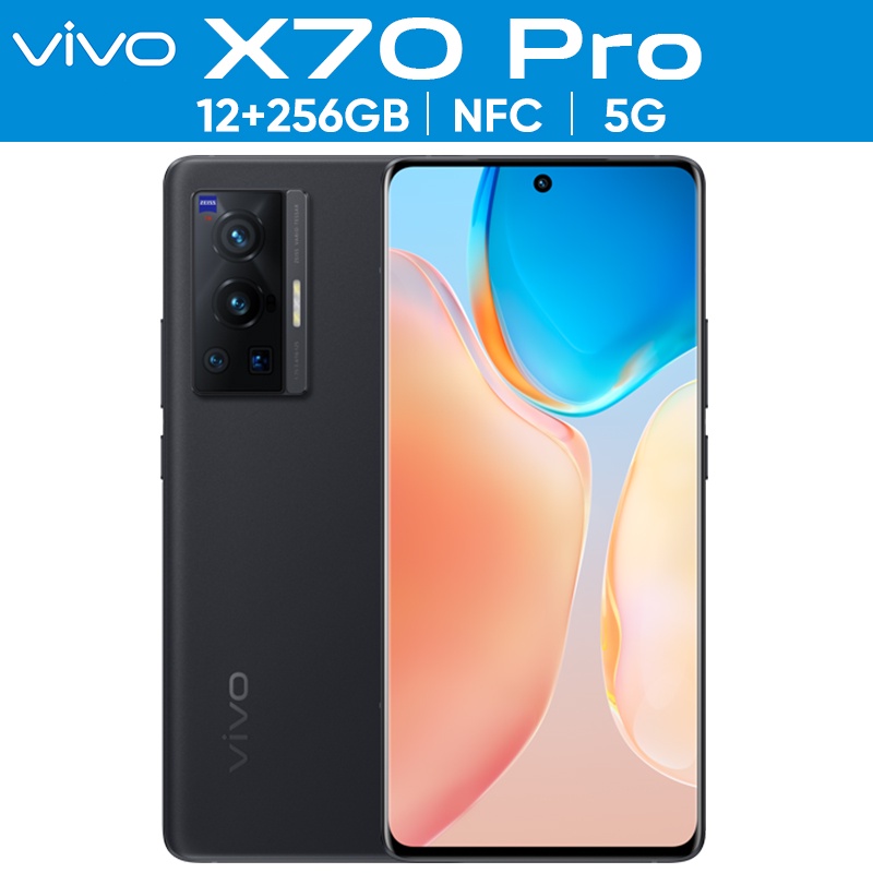hp Vivo X70 Pro 5G 12/256GB NFC Prosesor Dimensity 1200 Layar 6.56 inch Kamera Depan 32MP Kamera Belakang 50MP+12MP+12MP+8MP GARANSI RESMI COD-X70 Pro Black