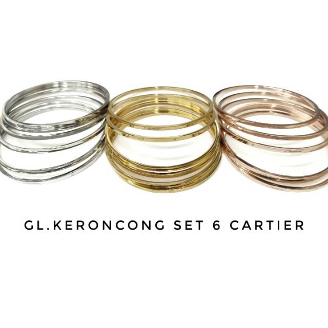 Gelang keroncong Titanium set 6 pcs