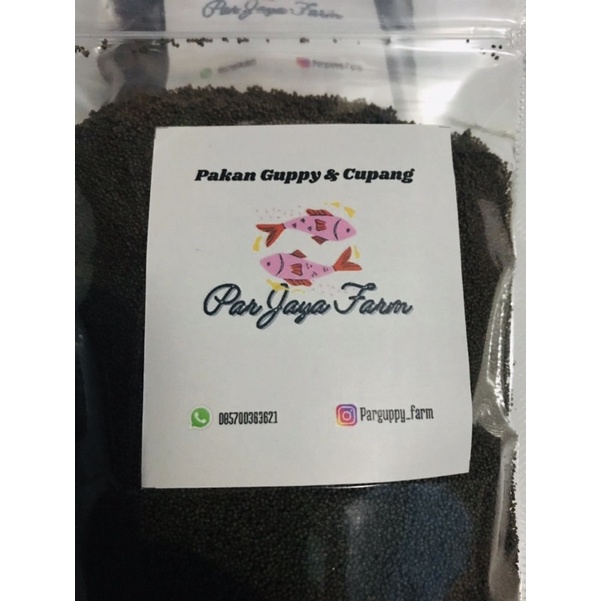 pelet PF 500 ikan guppy, cupang 200 gram