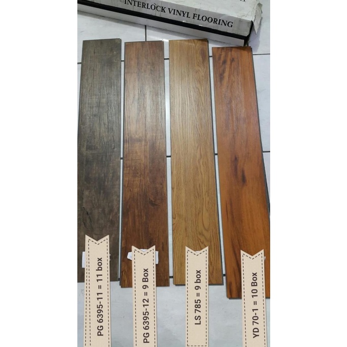 $$$$] Vynil lantai kayu 3mm Interlock Light & Shade murah jakarta