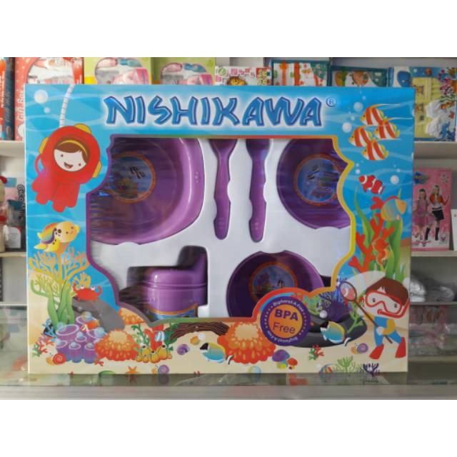 Feeding Set Nishikawa Medium / Perlengkapan Makan Bayi Gift Box - gedabug