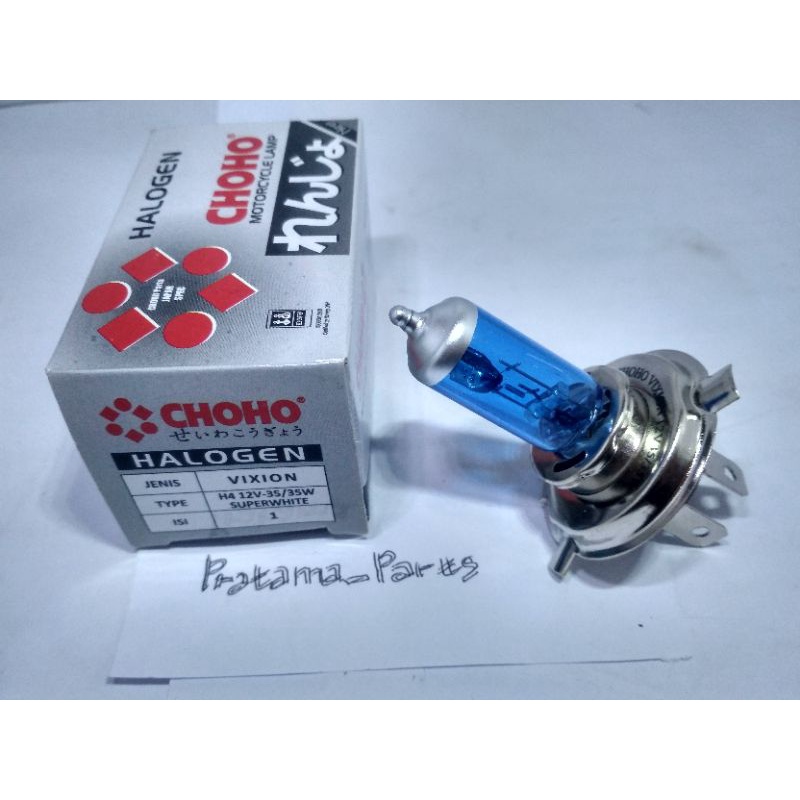 bohlam lampu hologen halogen biru vixion H4 12v 35/35 Watt superwhite choho