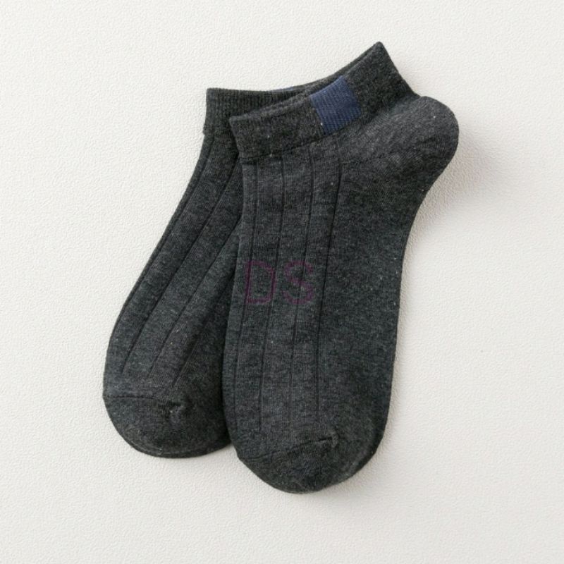 Kaos Kaki Ankle Cute KaosKaki Pendek Polos dan Motif Garis Semata Kaki Impor Murah kaoskaki korea DS-GARIS ATAS - ABU TUA