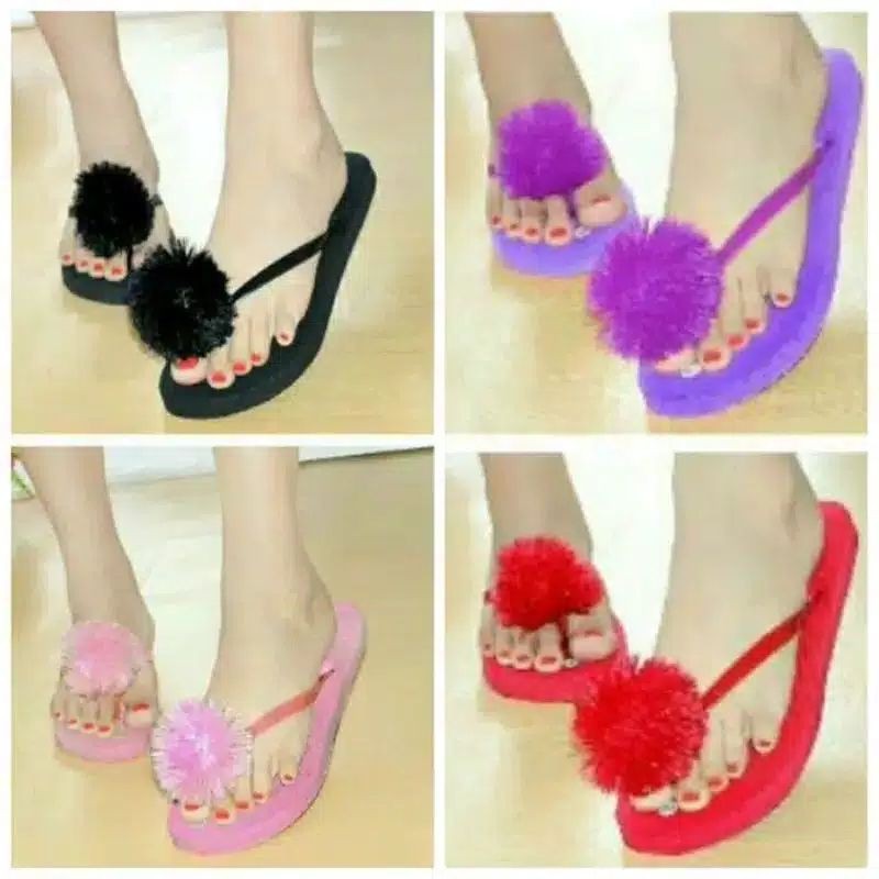 Sandal Pompom Anak