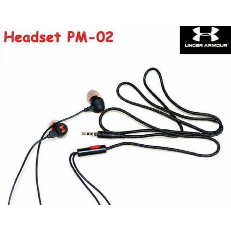 Headset Earphone PM-02 War Streo Hi-res Super Bass HITAM