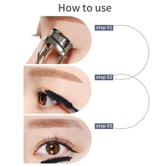 HOJO 8026 4D Fiber Mascara Long Black Lash Eyelash Extension Waterproof Eye