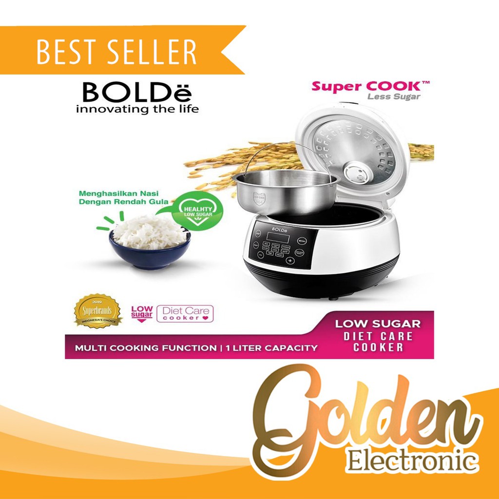 BOLDe Super Cook LESS SUGAR / Rice Cooker Digital 1 Liter