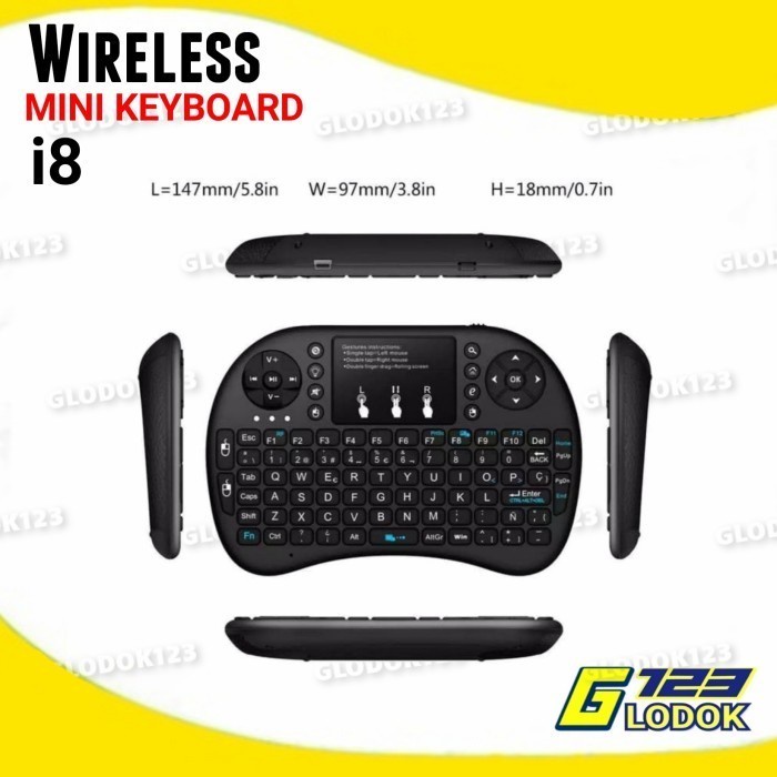 Mini Keyboard Wireless i8 2.4g Touchpad Air