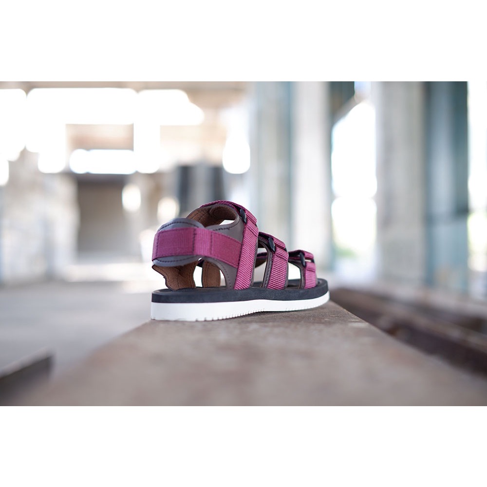 sandal pria kasual volkerfootwear / three traft maroon