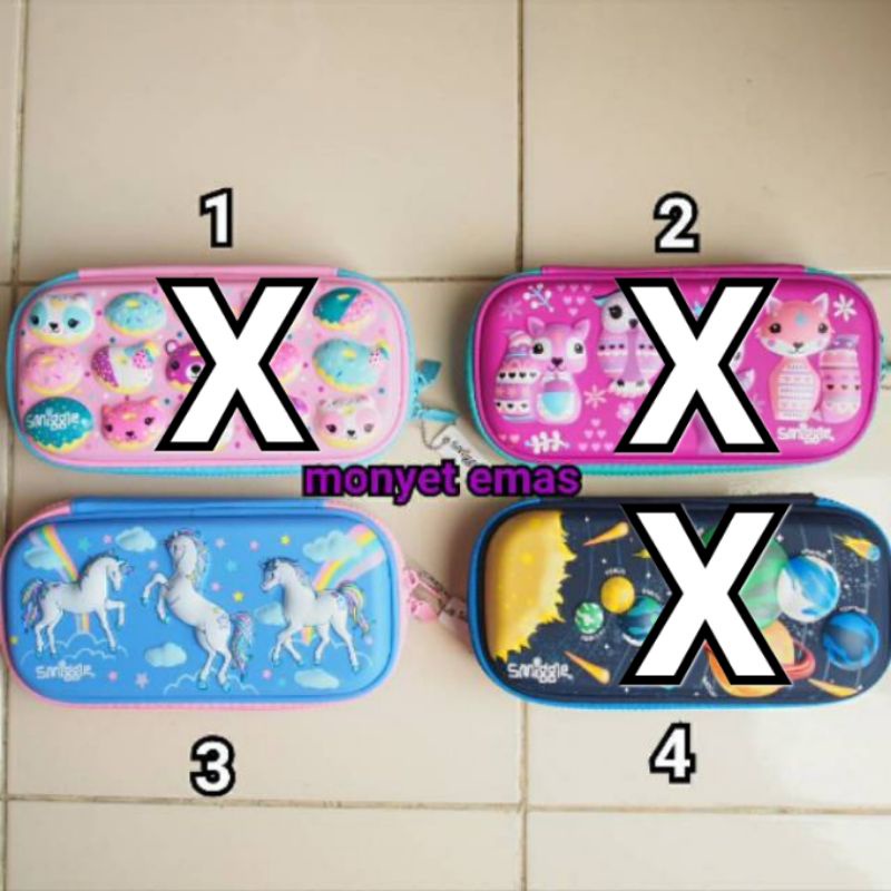 

Kotak tempat pensil smiggle timbul 3d original