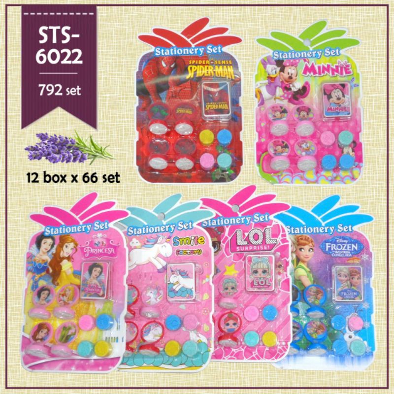 

Stationary Stamp Set / Stempel Fancy Karakter anak 8 in 1