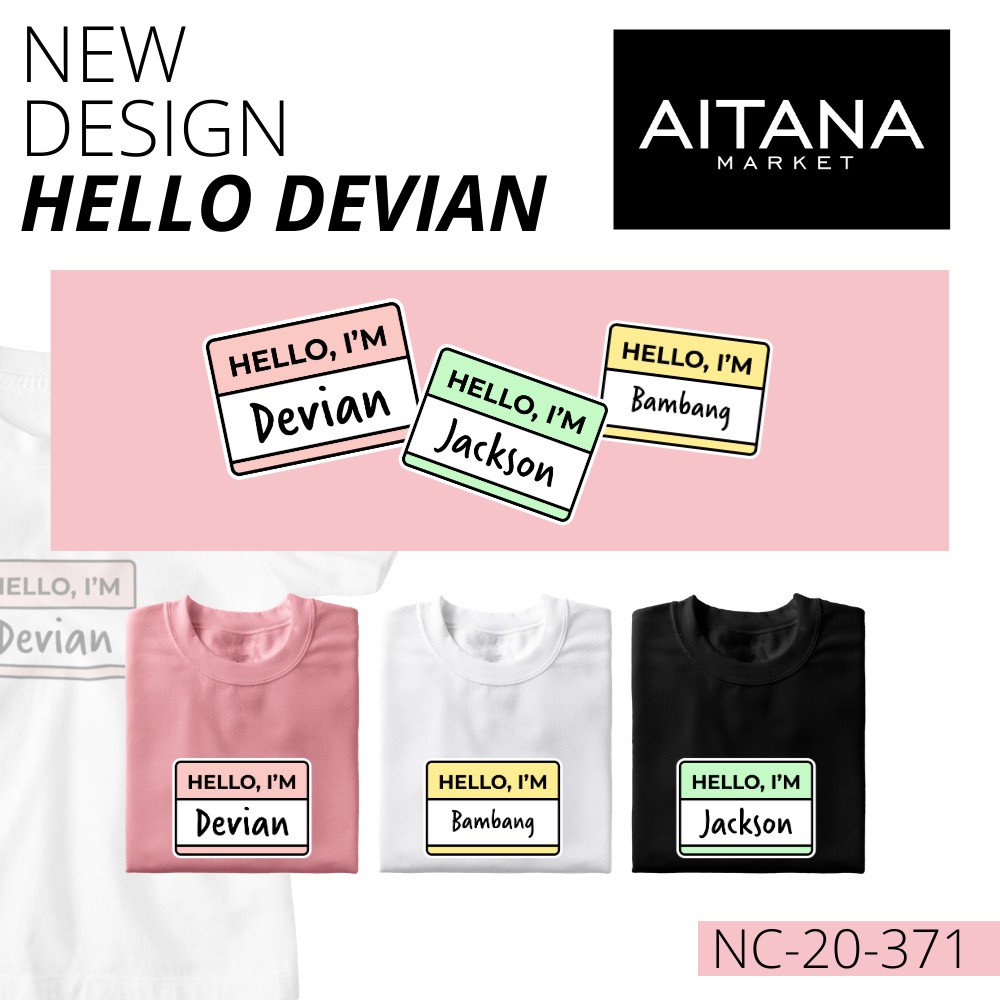 KAOS NAMA ANAK COMBED 30s SANGAT NYAMAN DI PAKAI TREND KEKINIAN FREE ONGKIR