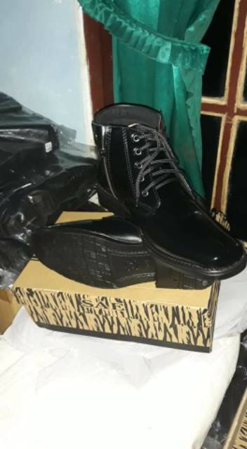 SEPATU PDH TNI/POLISI SEPATU DINAS resleting+tali