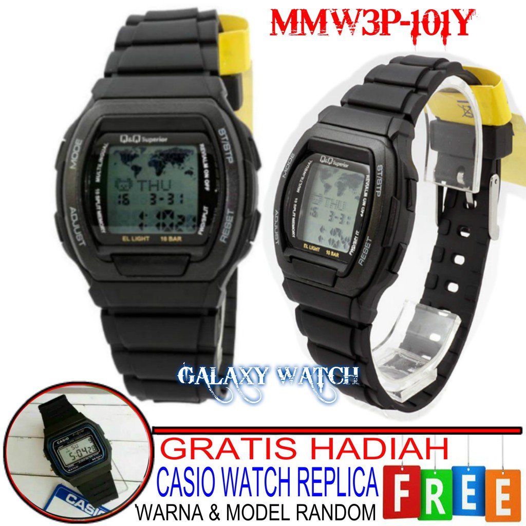 ORIGINAL WATCH Q&Q QQ QNQ SUPERIOR DATA BANK MMW3 ORIGINAL WARRANTY