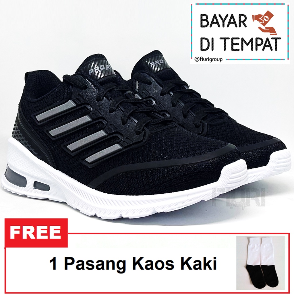 PRO ATT Man Black White SEPATU OLAHRAGA PRIA - SEPATU KULIAH PRIA COWOK - SEPATU JOGGING SENAM LARI  LAKI-LAKI - SEPATU SANTAI COWOK PRIA - SEPATU SEKOLAH - SEPATU SNEAKERS PRIA - SEPATU KETS PRIA - SEPATU PROMO MURAH