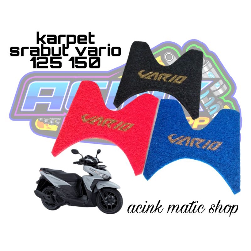 Karpet motor serabut keset motor alas kaki motor serabut karpet motor scoopy vario 125 150 led beat fi