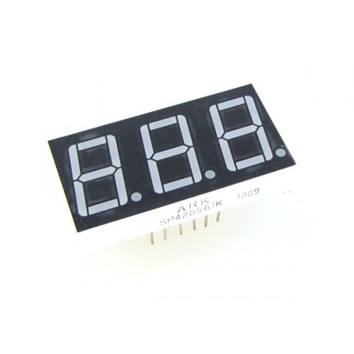 3 Digit 7 Segment 0.56 12 Pin Led Display Common Cathode Red Merah