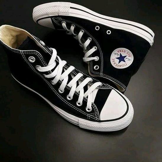 Tren Kekinian.. Sepatu Converse All Star Original 100% Import Sepatu Sekolah High Putih Hitam Pria W