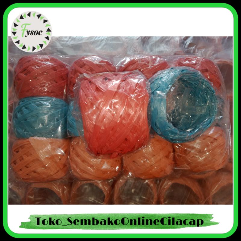 [30GR] TALI RAFIA / TALI PLASTIK / TALI WARNA / TALI BUNGKUS KARDUS UKURAN KECIL