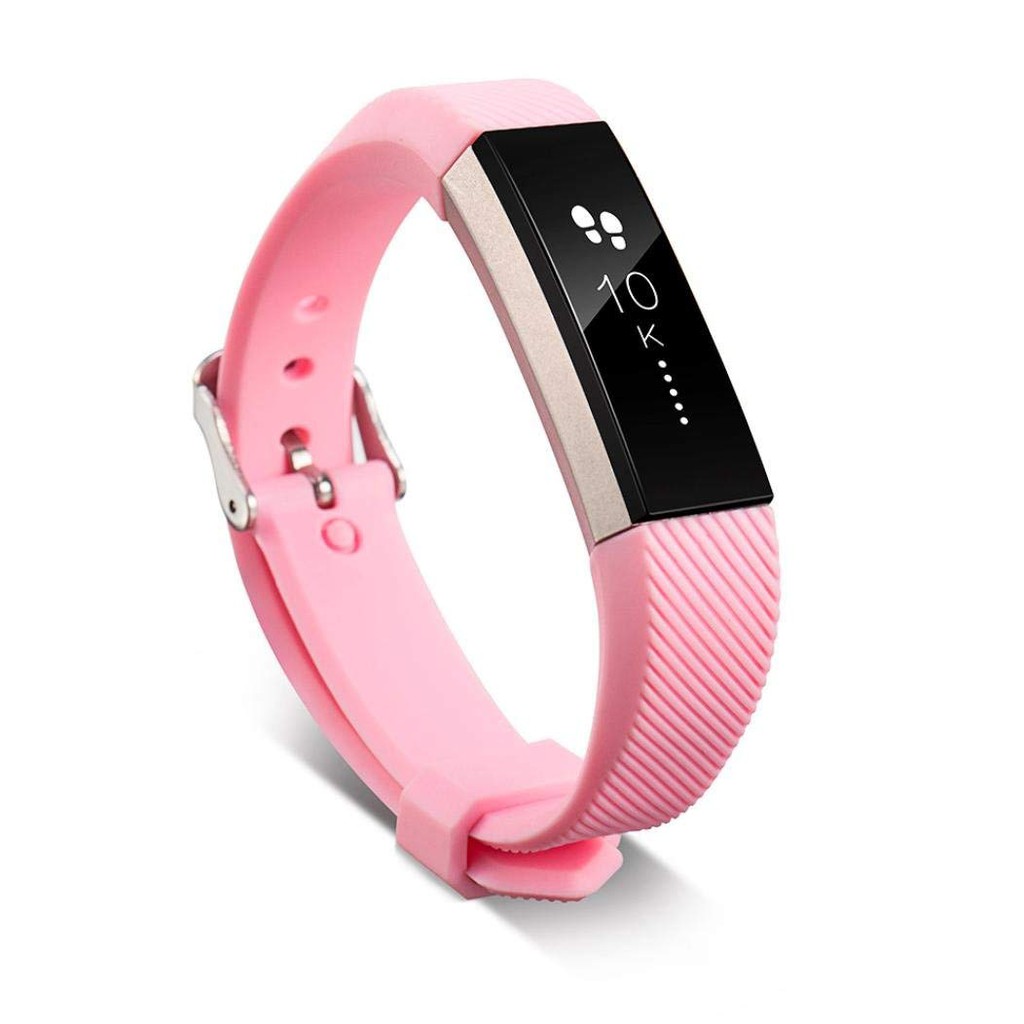 Tali Jam Gelang Wristband Silicone Strap Band Fitbit Alta - Pink