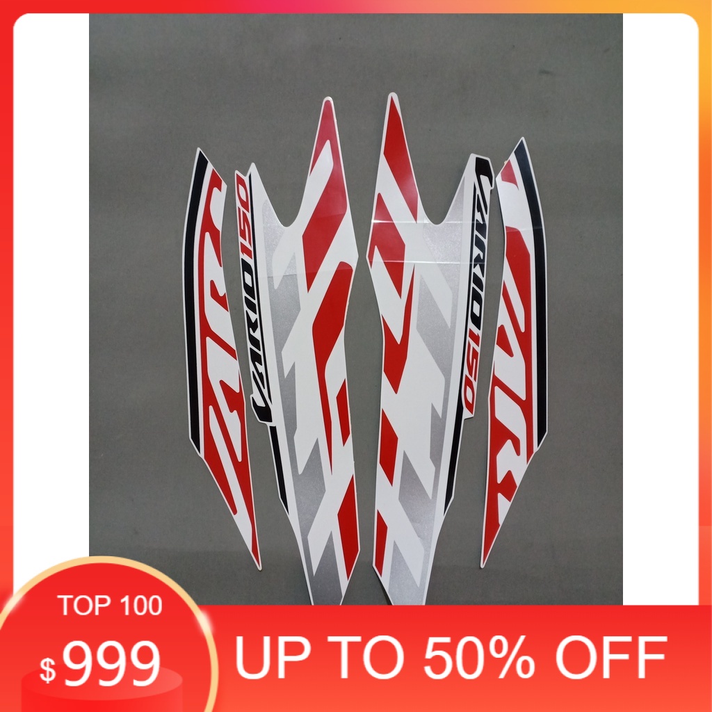 Striping Sticker Motor NEW VARIO TECHNO 150 TAHUN 2020 PUTIH