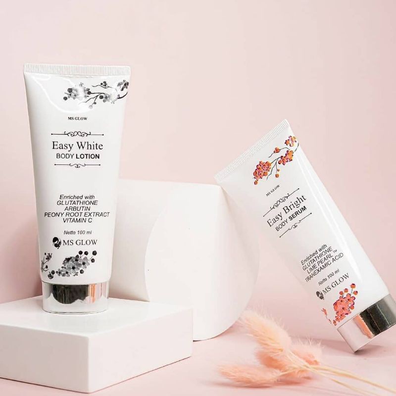 MS GLOW EASY WHITE BODY SERIES / BODY LOTION MS GLOW / BODY SERUM MS GLOW / MENCERAHKAN / MEMUTIHKAN