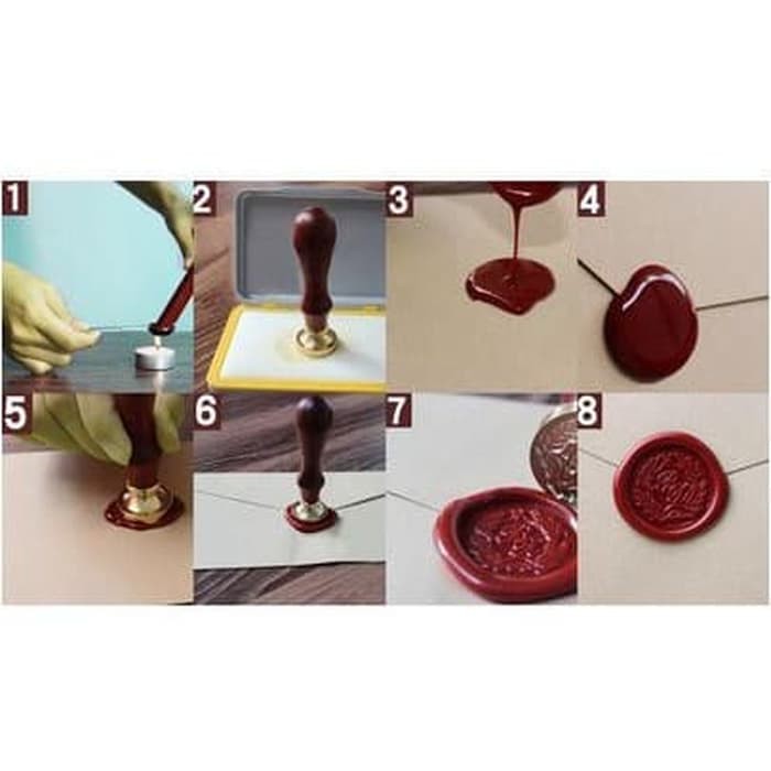 Sealing Wax Stamp with Wood Handle - Crown Series