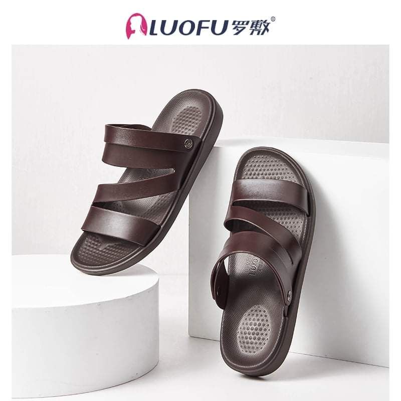 LUOFU E 6181 SIZE 34-44 ORIGINAL l Sandal Selop Z Tali jelly unisex l Sendal selop tali cewek cowok impor