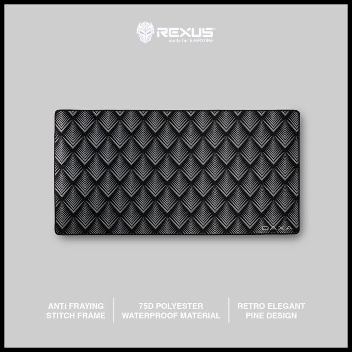 Rexus Mousepad Gaming Daxa Retro Pine Silver Mousemat Cloth Xl