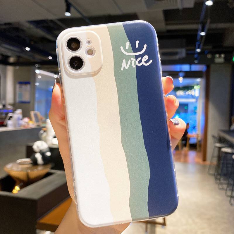 Soft Case Silikon TPU Motif Pelangi Untuk Realme C1 C2 5S 5i C3 6 7 8 9 Pro Plus C11 C12 C15 C20 C21Y C25Y C25S C30 C31 C35