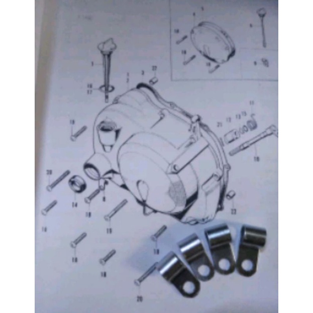 Klem kabel koil & selang karburator honda s90 astra 90z vespa px sprint