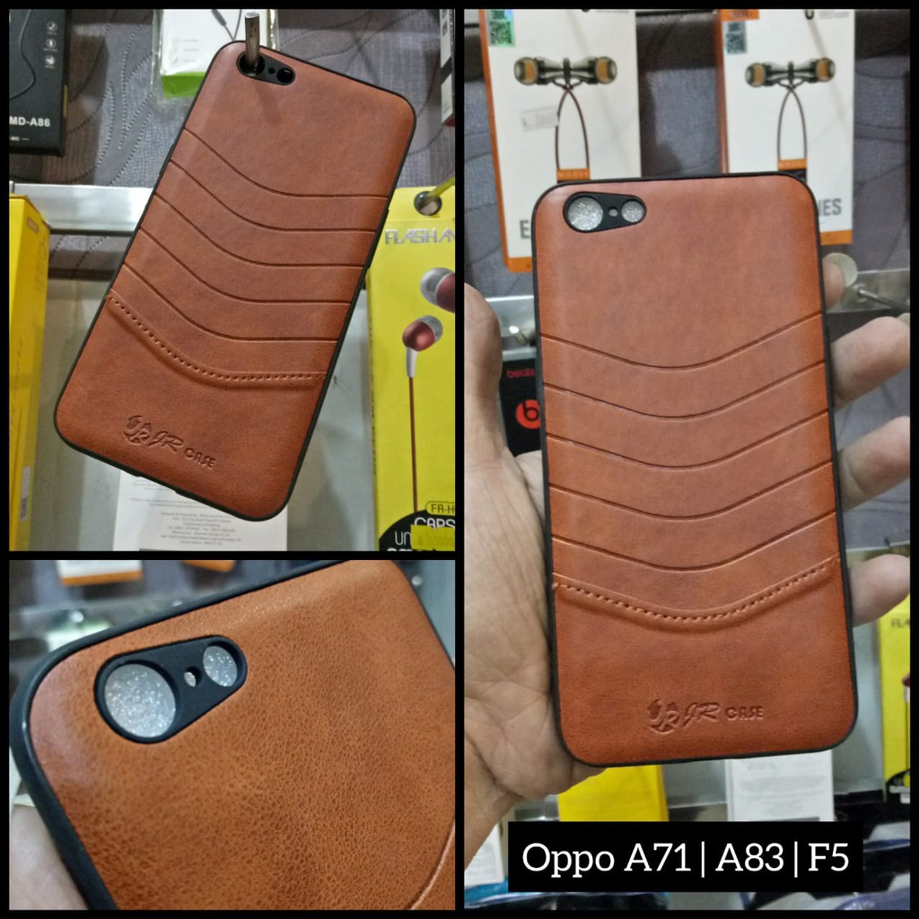 Case Kulit JR Oppo A71 A83 F5 Premium Leather High Quality Material
