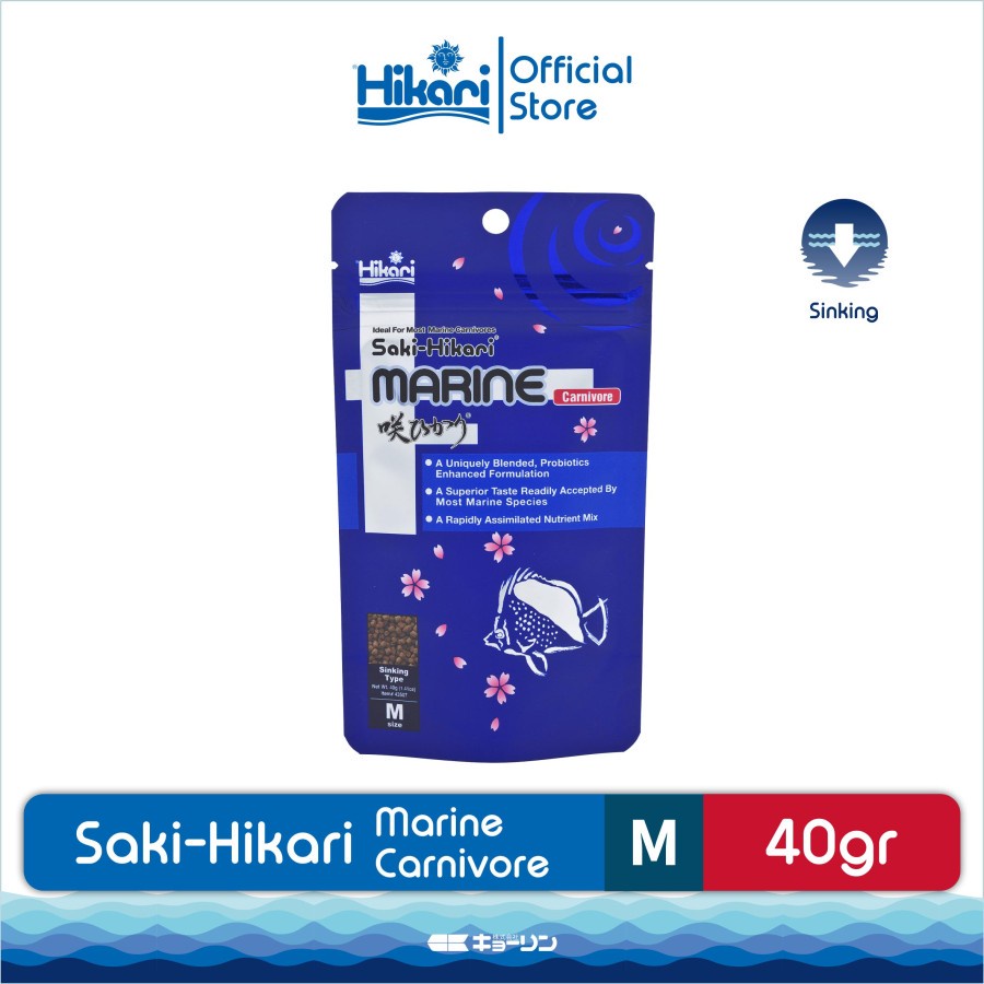 Saki Hikari Marine Carnivore 40 gram Pakan Makanan Ikan Hias Air Laut