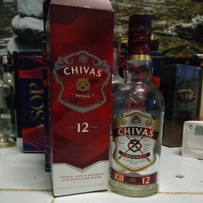 botol bekas miras chivas regal 12