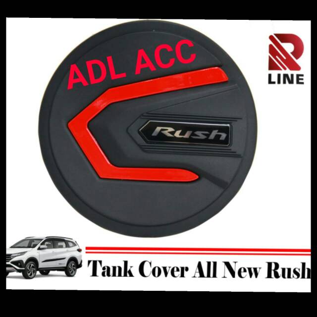 TANC COVER TUTUP TANGKI BENSIN TOYOTA ALL NEW RUSH HITAM DOFF REDLINE