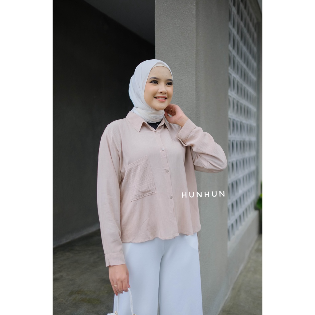 (Crinkle) Kemeja Basic Crinkle Pocket Premium