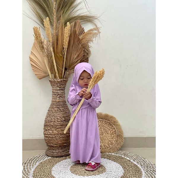 Haura Baju Gamis Anak Set kerudung